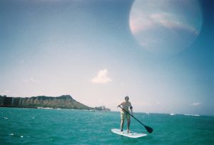 Paddle surfing