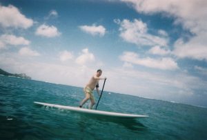Paddle surfing